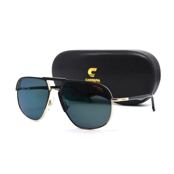 BRAND NEW CARRERA 318/S BLACK/GOLD GREY POLARIZED AUTHENTIC SUNGLASSES - Picture 1 of 11